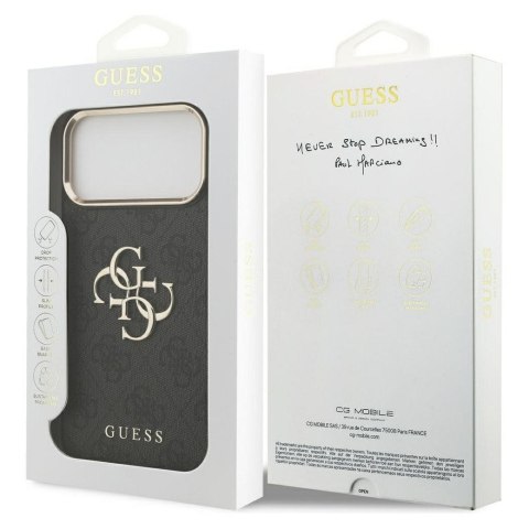 GUESS futerał do IPHONE 17 Pro Max GUHCP17X4GMGCGR (PU W/ Big 4G Classic Logo) złoto czarny