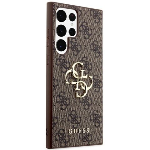 GUESS futerał do SAMSUNG S24 Ultra GUHCS24L4GMGBR (Leather 4G Metal Logo) brązowy
