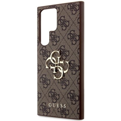 GUESS futerał do SAMSUNG S24 Ultra GUHCS24L4GMGBR (Leather 4G Metal Logo) brązowy