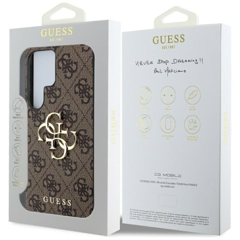 GUESS futerał do SAMSUNG S25 Ultra GUHCS25L4GMGBR (4G PU Big Logo) brązowy