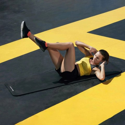 Mata do ćwiczeń Wozinsky WNSP-15C 183 x 61 x 1,5 cm gruba mata gimnastyczna do jogi i fitness - czarna