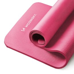 Mata do ćwiczeń Wozinsky WNSP-15R 183 x 61 x 1,5 cm gruba mata gimnastyczna do jogi i fitness - różowa
