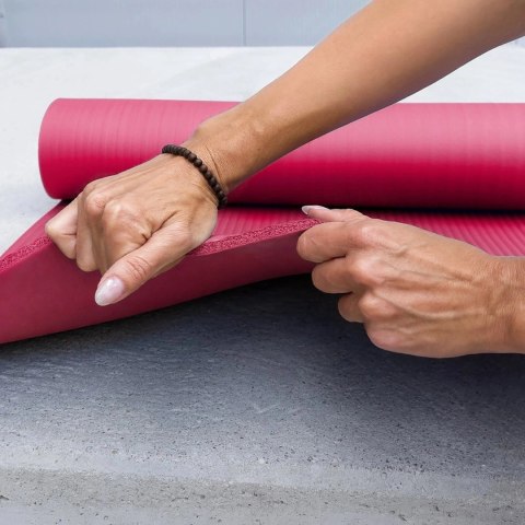 Mata do ćwiczeń Wozinsky WNSP-15R 183 x 61 x 1,5 cm gruba mata gimnastyczna do jogi i fitness - różowa