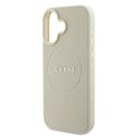 Guess GUHMP16SPGHSMME iPhone 16 beżowy/beige hardcase Grained Ring MagSafe