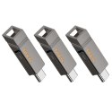 Pendrive 64GB USB 3.2 (USB A + USB C) Hoco UD14 szary