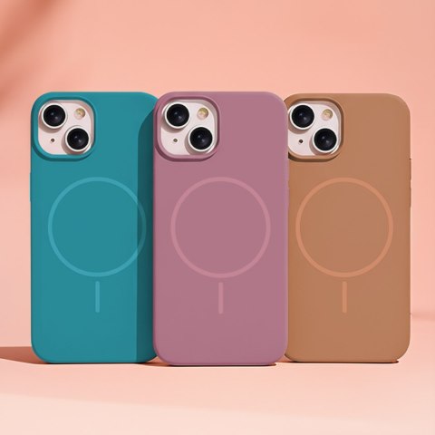 Nakładka Silicone Thin Mag do iPhone 14 6,1" różany