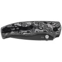Nóż składany Kizer Glaux Black Vortex Micarta, Gray PVD / Stonewashed 14C28N (V3801A2)