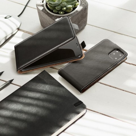 Etui z klapką pionowe na Samsung S21 PLUS Slim Flexi Fresh czarne
