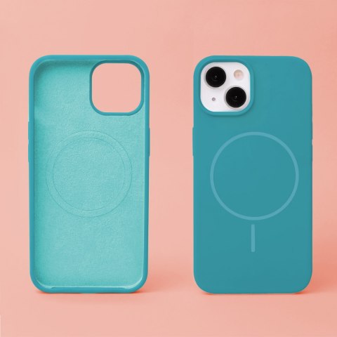 Nakładka Silicone Thin Mag do iPhone 12 / 12 Pro 6,1" turkus