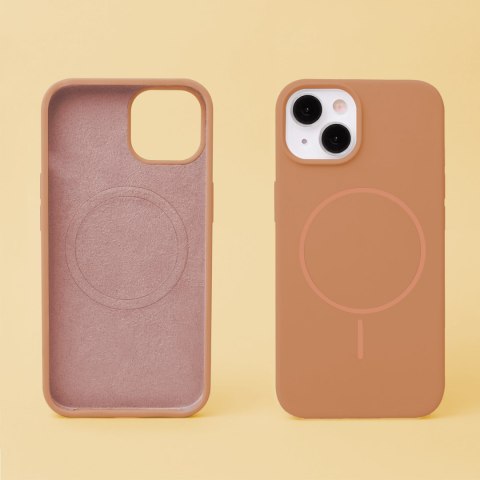 Nakładka Silicone Thin Mag do iPhone 17 Pro 6,3" / 18 Pro 6,3" karmel