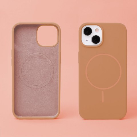 Nakładka Silicone Thin Mag do iPhone 17 Pro 6,3" / 18 Pro 6,3" karmel