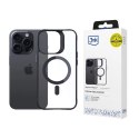 Etui 3mk Satin Armor MagCase z MagSafe na iPhone 14 Pro Max - przezroczyste z czarną ramką