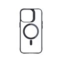 Etui 3mk Satin Armor MagCase z MagSafe na iPhone 14 Pro Max - przezroczyste z czarną ramką