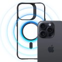 Etui 3mk Satin Armor MagCase z MagSafe na iPhone 14 Pro Max - przezroczyste z czarną ramką