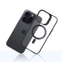 Etui 3mk Satin Armor MagCase z MagSafe na iPhone 14 Pro Max - przezroczyste z czarną ramką