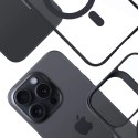Etui 3mk Satin Armor MagCase z MagSafe na iPhone 14 Pro Max - przezroczyste z czarną ramką