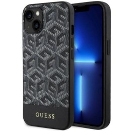 Etui Guess GCube Stripes MagSafe na iPhone 14 - czarne