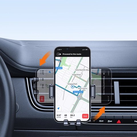 Joyroom mechaniczny uchwyt samochodowy na kratkę nawiewu czarny (JR-ZS283)