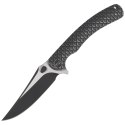 Nóż składany WeKnife Dracarys LE No 076/199 Black Titanium, Black Stonewashed / Satin M390 (WE25061B-5)