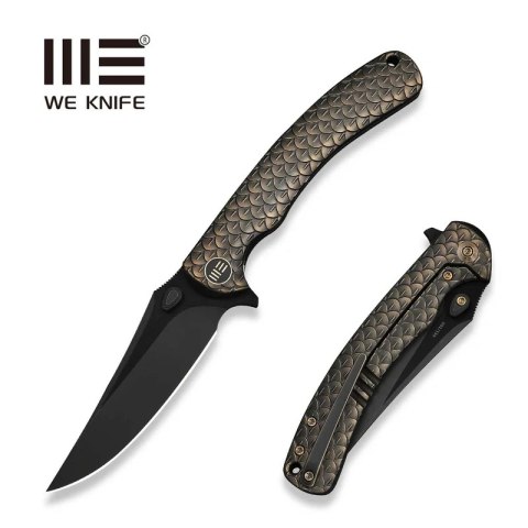 Nóż składany WeKnife Dracarys LE No 198/199 Bronze / Black Titanium, Black Stonewashed M390 (WE25061B-4)