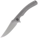 Nóż składany WeKnife Dracarys LE No 173/199 Gray Titanium, Stonewashed M390 (WE25061B-1)