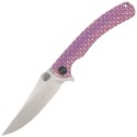 Nóż składany WeKnife Dracarys LE No 017/199 Purple / Golden Titanium, Hand Rubbed Satin M390 (WE25061B-2)
