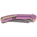 Nóż składany WeKnife Dracarys LE No 017/199 Purple / Golden Titanium, Hand Rubbed Satin M390 (WE25061B-2)