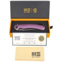 Nóż składany WeKnife Dracarys LE No 017/199 Purple / Golden Titanium, Hand Rubbed Satin M390 (WE25061B-2)