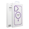 Etui na Samsung A27 Frame Clear Hybrid Mag Cover zgodny z MagSafe fioletowe