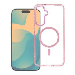 Etui na Samsung A27 Frame Cleear Hybrid Mag Cover zgodny z MagSafe pudrowy róż