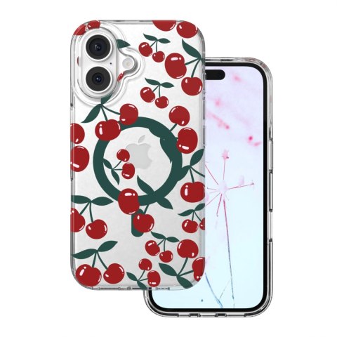 Nakładka Cherry Mag do iPhone 16 6,1" transparentna