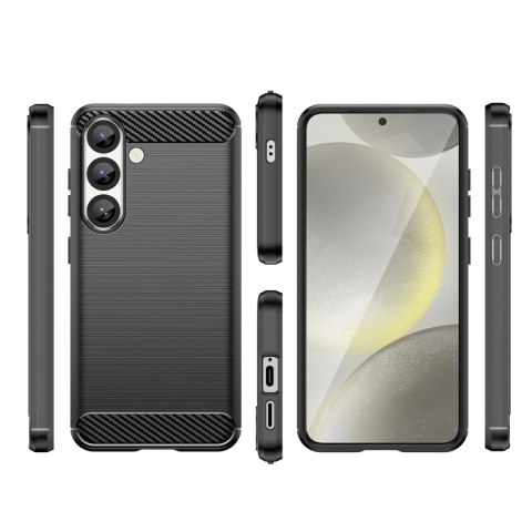 Etui Carbon Case elastyczne silikonowe na Xiaomi Redmi Note 14 Pro 4G - czarne