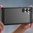 Etui Carbon Case elastyczne silikonowe na Xiaomi Redmi Note 14 Pro 4G - czarne