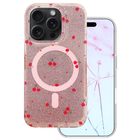 Nakładka Cherry Mag do iPhone 15 Pro 6,1" glitter