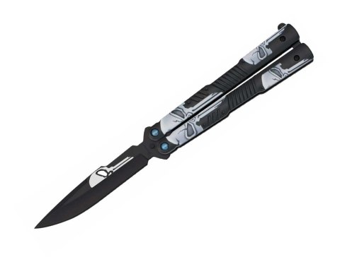 Albainox 02201 Skull Nóż Motylkowy Balisong Aluminium
