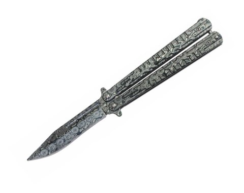 Albainox 02218 Damascus Balisong Nóż Motylkowy Stal Nierdzewna