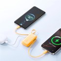 Powerbank Joyroom JR-PR2 35W 10000mAh z wbudowanymi kablami USB-C i Lightning - pomarańczowy