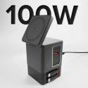 Stacja ładująca SBS Power Dock 6w1 z MagSafe, podstawką i kablami USB-C 65W - czarna