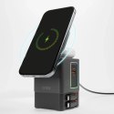 Stacja ładująca SBS Power Dock 6w1 z MagSafe, podstawką i kablami USB-C 65W - czarna