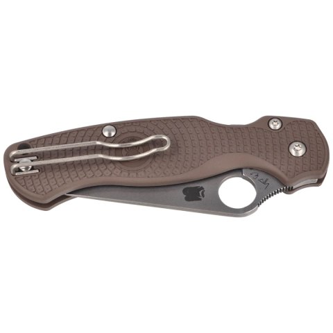 Nóż składany Spyderco Para Military 2 Sprint Run Lightweight Brown FRN, Stonewashed CPM 15V by Sal, Eric Glesser (C81PBN15V2)