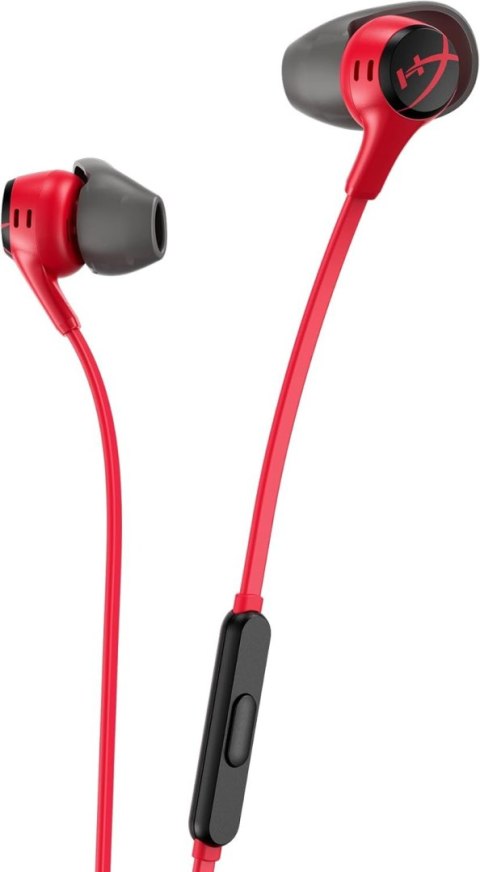 Słuchawki przewodowe douszne Jack 3,5 mm HyperX Cloud Earbuds 2 1,2 m czerwone