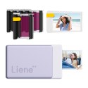 Zestaw przenośna drukarka do zdjęć Liene Pearl N200 Pro 2x3" (fioletowa)