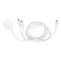 Kabel 3w1 Typ C do Lightning / Typ C / Apple Watch 3W 2A C3169 1,2 m biały