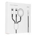 Kabel 3w1 Typ C do Lightning / Typ C / Apple Watch 3W 2A C3169 1,2 m biały