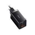 Baseus ładowarka sieciowa GaN5 Pro PD 65W 2x USB-C czarna + kabel USB-C - USB-C 100W