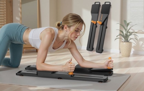 Reformer do ćwiczeń MERACH MR-2494B1 (czarny)