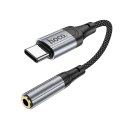 Adapter AUX USB C do Jack 3,5 mm Hoco 0,12 m LS36 czarny