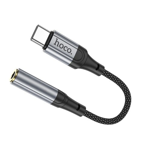 Adapter AUX USB C do Jack 3,5 mm Hoco 0,12 m LS36 czarny