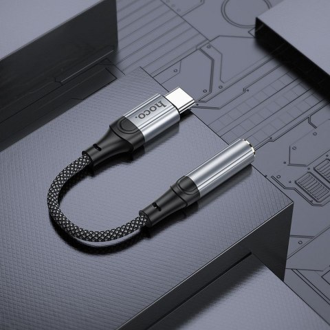 Adapter AUX USB C do Jack 3,5 mm Hoco 0,12 m LS36 czarny
