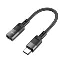 Adapter OTG USB C do Lightning Hoco 3A 0,1 m U107 czarny